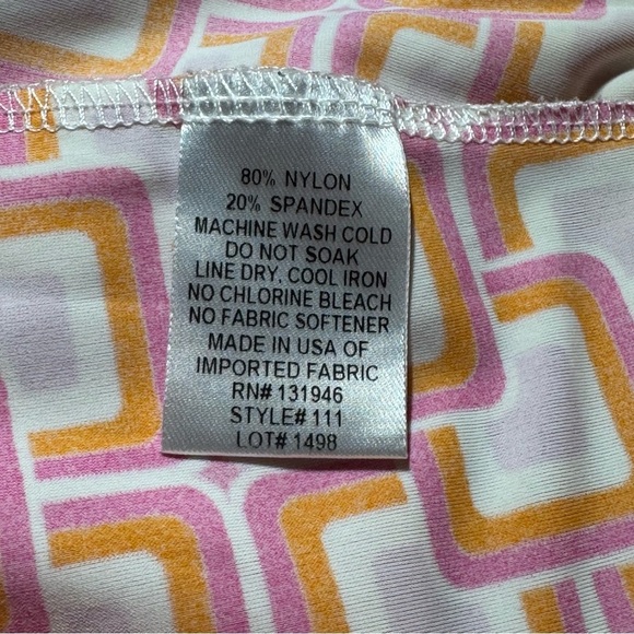 Jude Connally Megan Pink/Orange Geometric Print Tunic Dress size Small - Picture 8 of 9